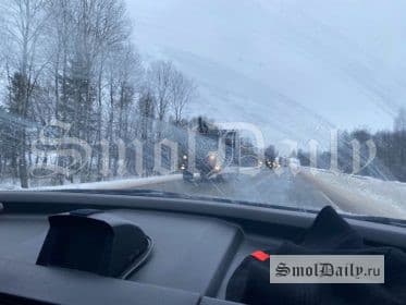 В Смоленском районе колонну военной техники сняли на видео